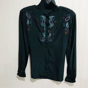 Mercedes & Adrienne  Silk Blouse Size 4